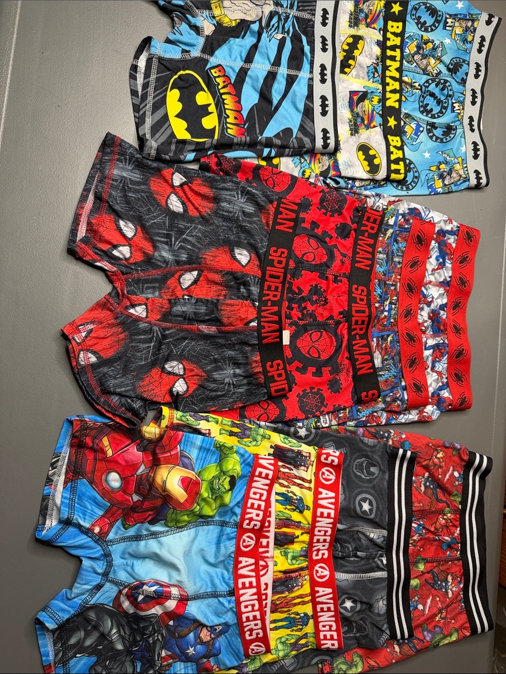 Kid’s Themed Boxer Briefs (11pair). DC and Marvel.